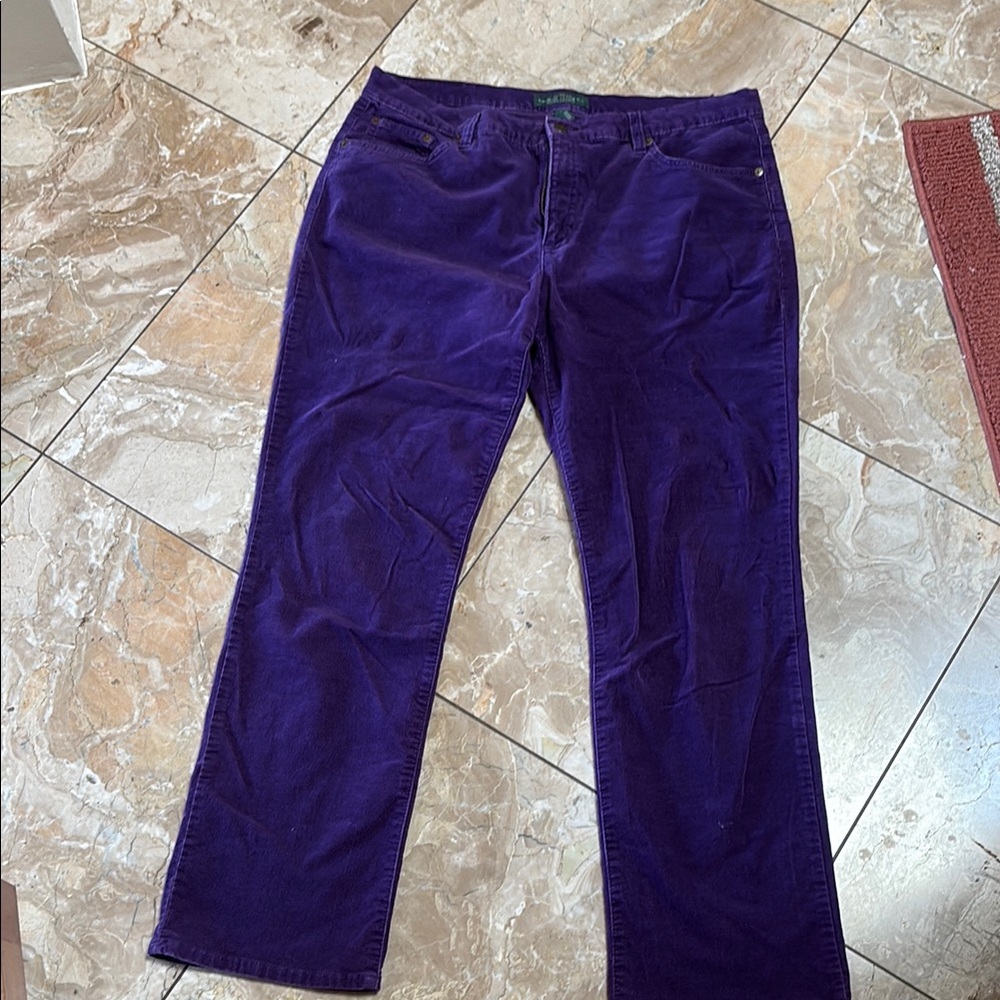 Ralph Lauren Violet Corduroy Trousers 16